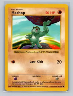 Pokemon TCG Base Set (Shadowless) #052/102 Machop LP - Image 1