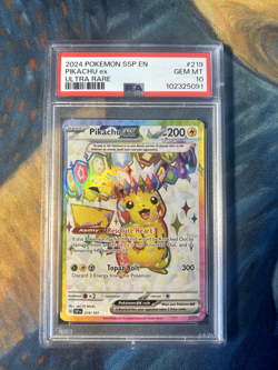 Pokemon TCG - Pikachu ex 219/191 Full Art Surging Sparks PSA 10 - Image 1