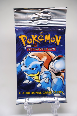Pokemon Base Set Booster Pack Unlimited Blastoise Art WOTC TCG Vintage Sealed - Image 1