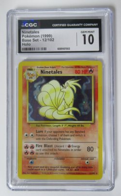 1999 Pokemon Base Set Ninetales 12/102 Holo CGC 10 Gem Mint - Image 1