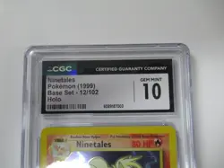 1999 Pokemon Base Set Ninetales 12/102 Holo CGC 10 Gem Mint - Image 2