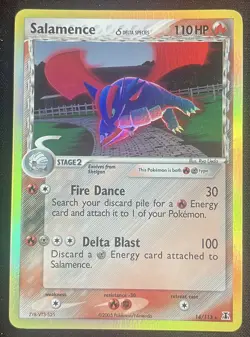 Pokemon TCG Salamence 14/113 EX Delta Species Holo Rare - Image 1