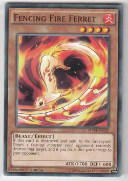 YU-GI-OH Fencing Fire Ferret common english MP14-EN123 Fechtendes Feuerfrettchen - Image 1