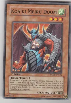 YU-GI-OH Koa'ki Meiru Doom Common english RGBT-EN026 Verhangnis von Koa'ki Meiru - Image 1