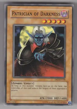 YU-GI-OH Patrician of Darkness Common english DB2-EN168 Patrizier der Dunkelheit - Image 1