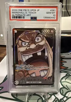 PSA 10 2024 One Piece, Marshall D. Teach, OP09-081 Leader Alt Art, JPN - Image 1