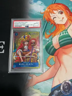 One Piece Monkey D. Luffy Shonen Jump Promo JPN King P-043 PSA 10 Promo - Image 1