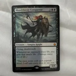 Bloodthirsty Conqueror Rare Black Creature Magic: The Gathering Foundations 2024 - Image 1