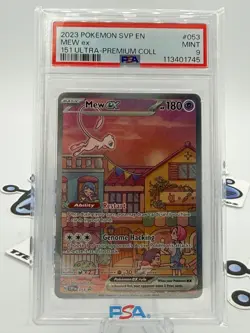 2023 Pokemon 151 English Mew EX #53 SVP Ultra Premium Collection PSA 9 - Image 1