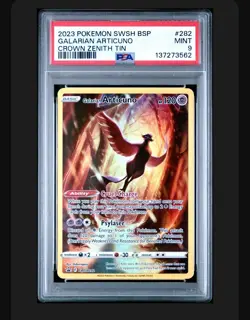PSA 9 MINT Galarian Articuno Crown Zenith Pokemon SWSH 282 - Image 1