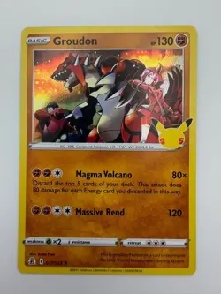 #017/025 Groudon Holo - Pokemon TCG Celebrations 25th Anniversary 2021 - NM - Image 1