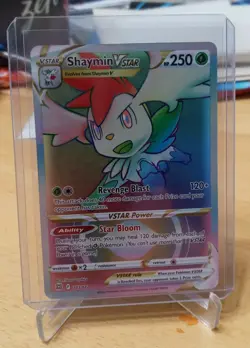 Shaymin V Star 173/172 Rainbow Secret Rare Full Art Holo Pokemon Brilliant Stars - Image 1