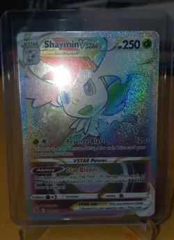 Shaymin V Star 173/172 Rainbow Secret Rare Full Art Holo Pokemon Brilliant Stars - Image 3