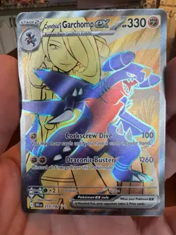 Pokemon TCG Cynthia's Garchomp EX 215/182, NM-Ultra Rare, Destined Rivals - Image 1