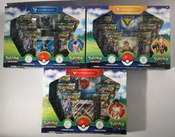 Pokemon TCG GO Team Valor, Mystic, Instinct Special Collection Box Set of 3 NEW - Image 1