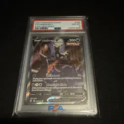 2021 Pokemon SWSH FA Umbreon v Evolving Skies Full Art #189 PSA 8 Near Mint - Image 1