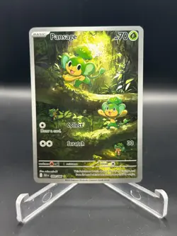 2025 Pokemon TCG Scarlet & Violet Black Bolt 089/086 Pansage Illustration Rare - Image 1