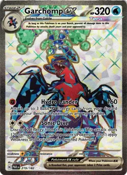 Pokemon TCG Garchomp EX 219/182 Paradox Rift Ultra Rare Holo NM - Image 1