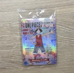Bandai Namco One Piece CCG Monkey.D.Luffy US Voyage Promo Full Art Holo - Image 1