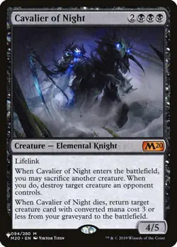 Cavalier of Night - Light Play MTG The List - Image 1