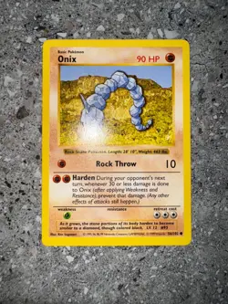 Pokemon TCG Cards SHADOWLESS Base Set Onix 56/102 NM - Image 3