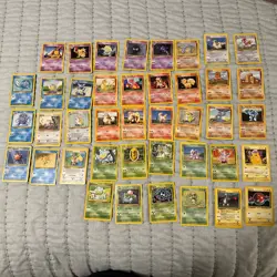 Pokemon Base Set Unlimited 41 Card Lot LP/MP - Image 1