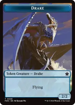 Drake 8 // 18 MTG NM - Foundations - Image 1