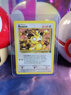 Meowth 62/82 Pokemon TCG Team Rocket Unlimited Regular Common LP - Image 1