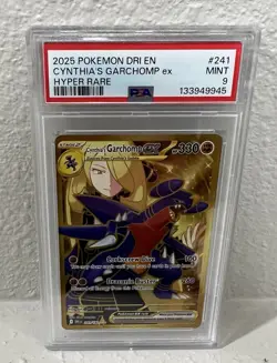 Pokemon Destined Rivals Cynthia’s Garchomp 241/182 Hyper Rare PSA 9 MINT - Image 3