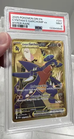 Pokemon Destined Rivals Cynthia’s Garchomp 241/182 Hyper Rare PSA 9 MINT - Image 4