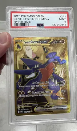 Pokemon Destined Rivals Cynthia’s Garchomp 241/182 Hyper Rare PSA 9 MINT - Image 5