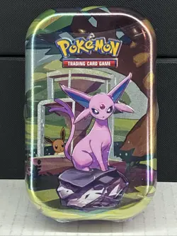 Pokemon TCG: Prismatic Evolutions Espeon Mini Tin Factory Sealed Brand NEW 🔥 - Image 1