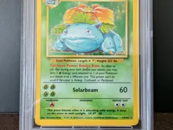 1999 POKEMON TCG BASE SET UNLIMITED #15 VENUSAUR - HOLO PSA 6 EX-MT - Image 5