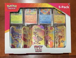 Pokemon Scarlet & Violet 151 5-Pack Mini Tin Costco Bundle Set - Image 1
