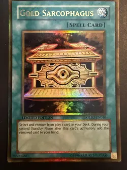 Yugioh Gold Sarcophagus GLD2-EN040 Gold Rare - NM - Limited - Image 1
