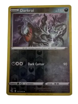 Pokemon TCG Darkrai 167/264 Fusion Strike Reverse Holo Uncommon English Card - Image 1