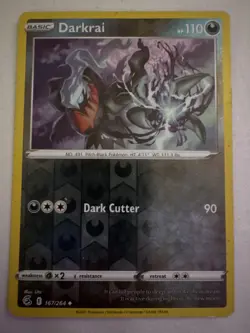 Pokemon TCG Darkrai 167/264 Fusion Strike Reverse Holo Uncommon English Card - Image 3