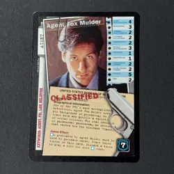 The X-Files CCG Premiere Agent Card # 169 AGENT FOX MULDER - Image 1