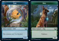 Fish Token // Dog Token - Foil x1 - Streets of New Capenna - NM-Mint, English - - Image 1