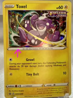 Toxel Cosmos Holo Black Star Promo SWSH209 Sword & Shield Pokemon FART SWIRL - Image 1
