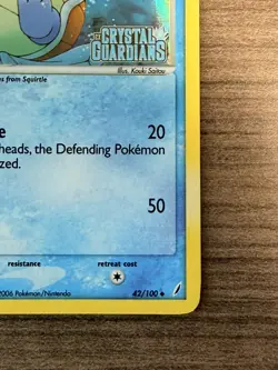 Wartortle 42/100 Reverse Holo EX Crystal Guardians Pokemon Card - Image 5