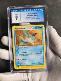 2003 Pokemon Black Star Promo Marshtomp WINNER Stamp Pokemon CGC 9 Card like PSA - Image 1