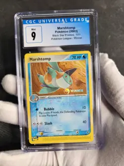 2003 Pokemon Black Star Promo Marshtomp WINNER Stamp Pokemon CGC 9 Card like PSA - Image 2