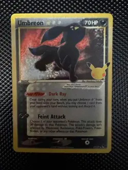 Umbreon Star ⭐ 17/17 Holo Celebrations: Classic Collection Pokemon NM - Image 2