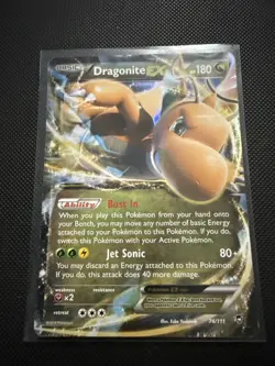 Pokemon TCG Dragonite EX 74/111 Ultra Holo Rare XY Furious Fists 074 - Image 1