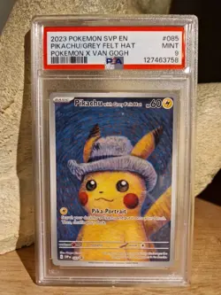 Pokemon x Van Gogh Museum: Pikachu with Grey Felt Hat Carte Promo - PSA 9 820650856891 - Image 1
