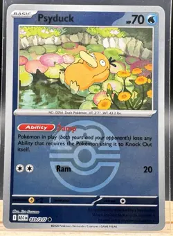 Psyduck 039/217 Reverse Holo Love Ball Ascended Heroes Pokemon TCG NM - Image 1