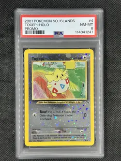 2001 POKEMON SOUTHERN ISLANDS PROMO #4 TOGEPI-HOLO PSA 8 - Image 1