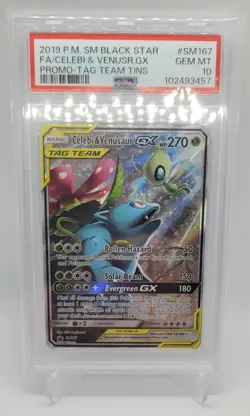 CELEBI & VENUSAUR GX FA SM167 - 2019 POKEMON SM BLACK STAR PROMO PSA10 Pokemon - Image 3
