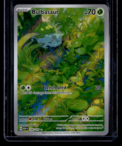 Pokemon TCG Bulbasaur Full Alternative Art #166 Scarlet and Violet 151 Card NM - Image 1